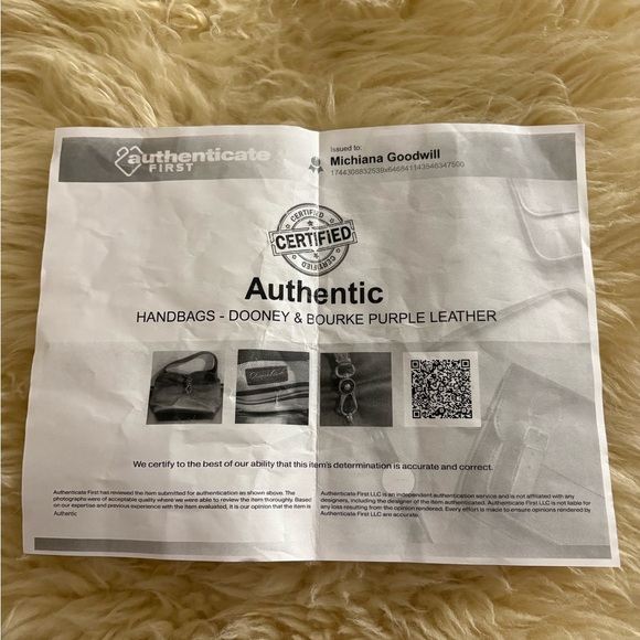 Dooney & Bourke Burgundy Pebble Leather Logo Lock Large Hobo Bag with COA - Picture 10 of 10